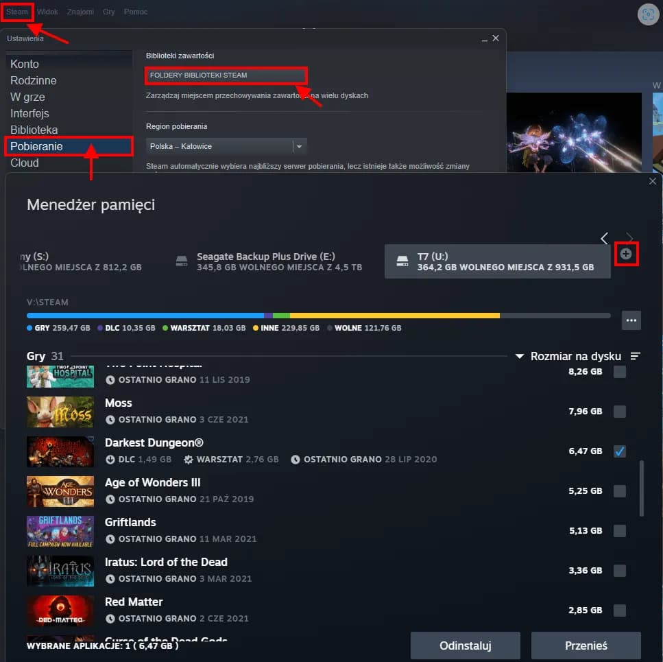 Jak bezpiecznie przenieść grę Steam na inny dysk bez utraty danych